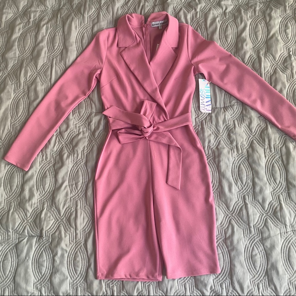 Pink Blazer/Shorts Romper